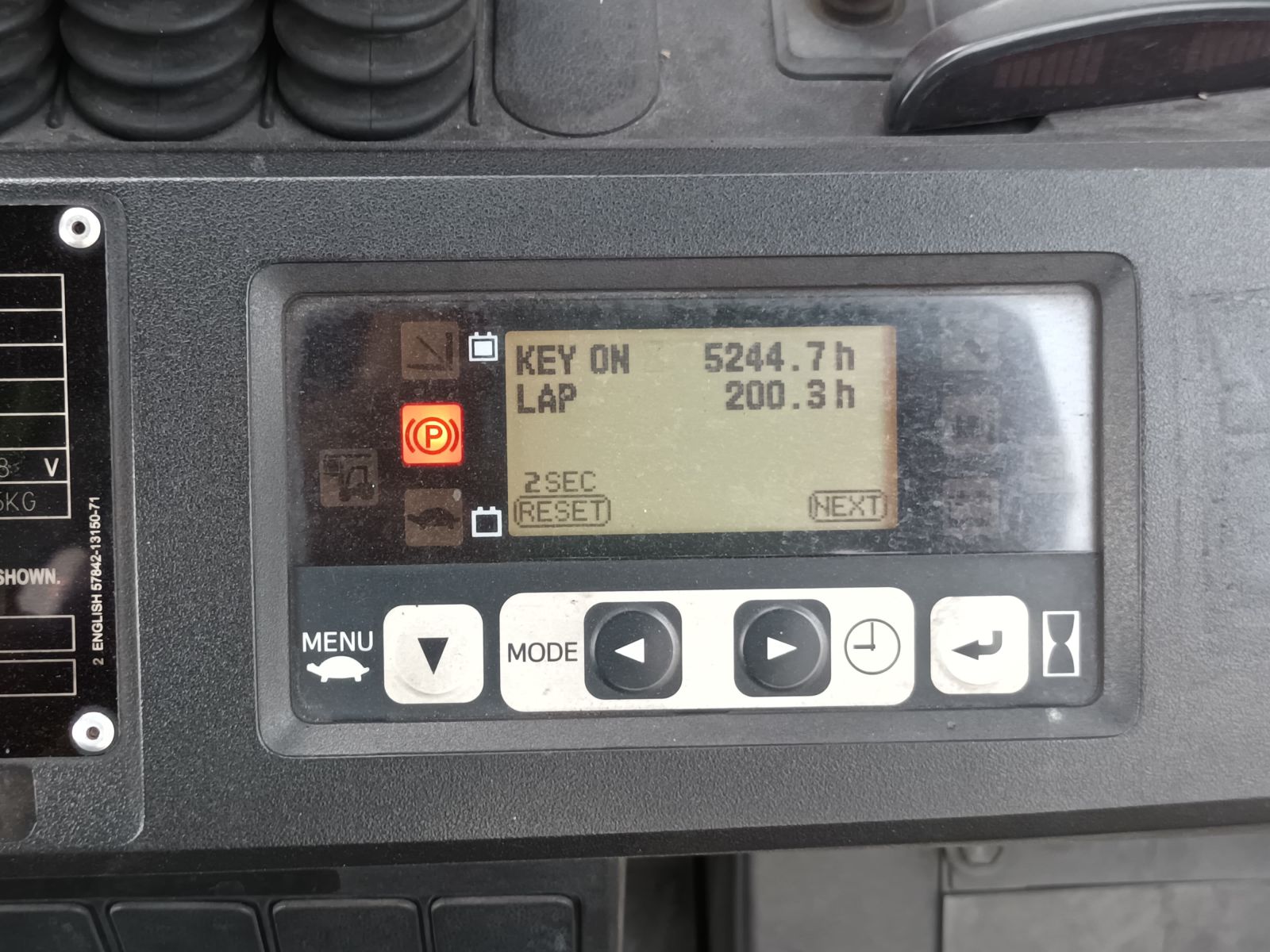 đồng hồ tablo xe nâng điện toyota 2,5 tấn