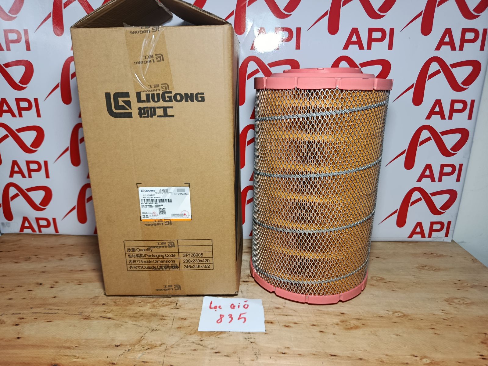 Lọc gió xe xúc Liugong CLG835H chính hãng, bảo vệ động cơ và tiết kiệm nhiên liệu